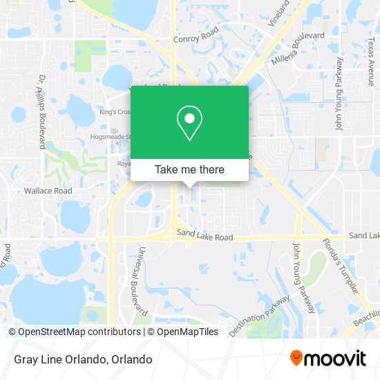 Mapa de Gray Line Orlando