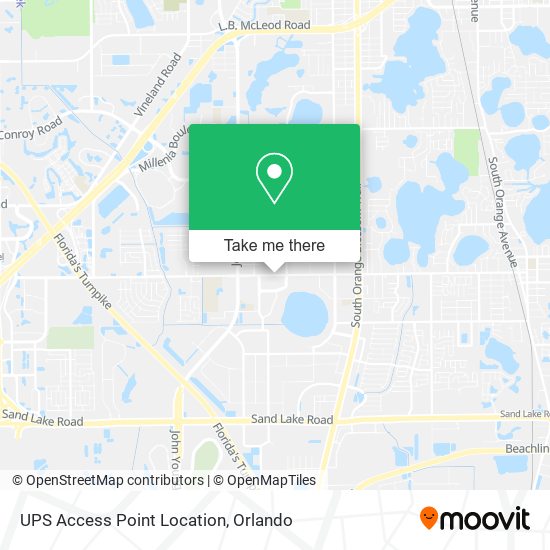 UPS Access Point Location map