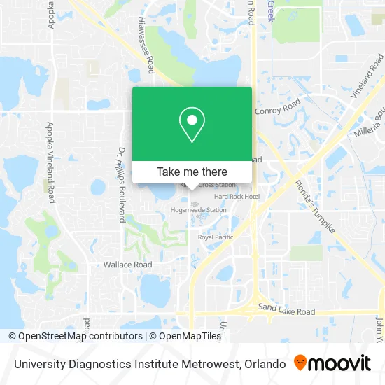 University Diagnostics Institute Metrowest map