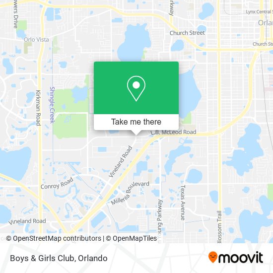 Boys & Girls Club map