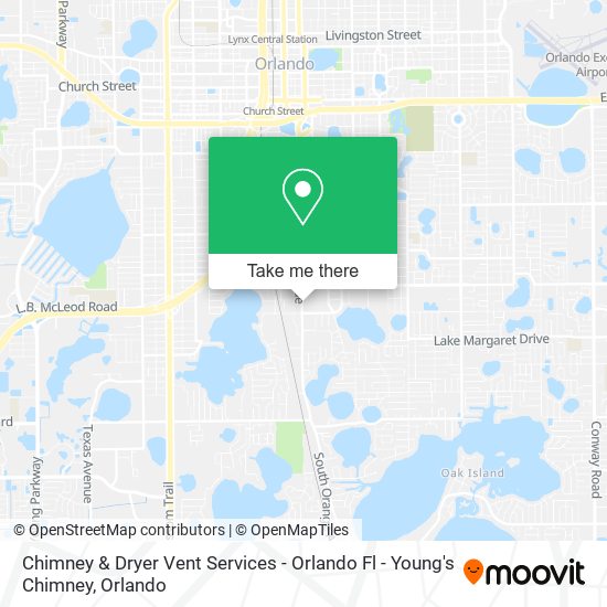 Mapa de Chimney & Dryer Vent Services - Orlando Fl - Young's Chimney