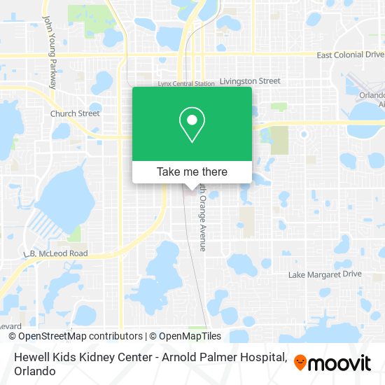 Hewell Kids Kidney Center - Arnold Palmer Hospital map