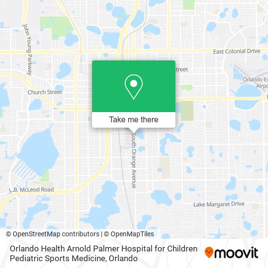 Orlando Health Arnold Palmer Hospital for Children Pediatric Sports Medicine map