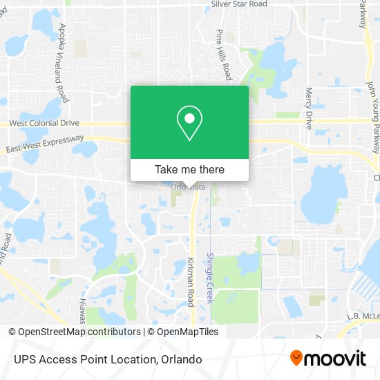 UPS Access Point Location map