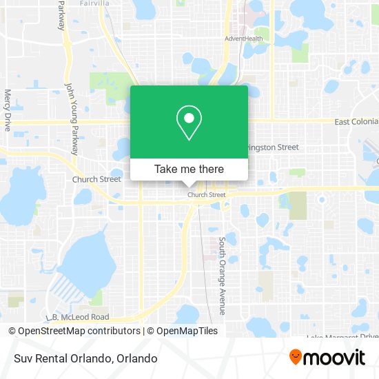 Suv Rental Orlando map