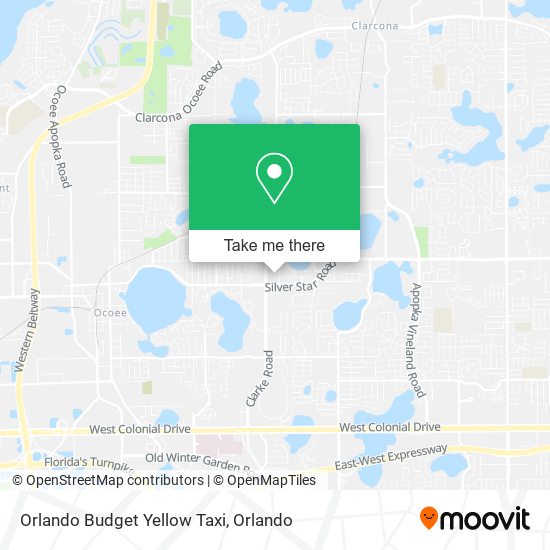 Orlando Budget Yellow Taxi map