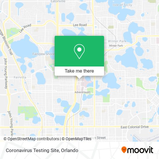 Mapa de Coronavirus Testing Site