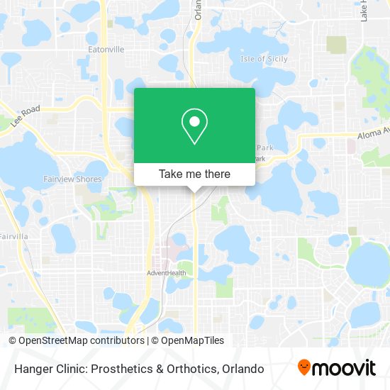 Mapa de Hanger Clinic: Prosthetics & Orthotics