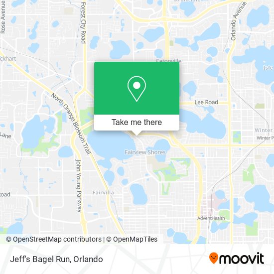 Mapa de Jeff's Bagel Run