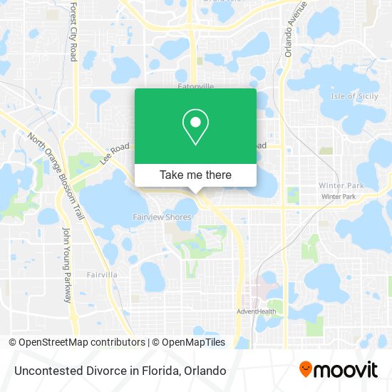 Uncontested Divorce in Florida map