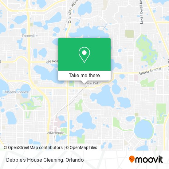 Debbie's House Cleaning map