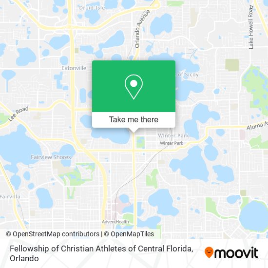 Fellowship of Christian Athletes of Central Florida map
