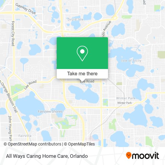 Mapa de All Ways Caring Home Care