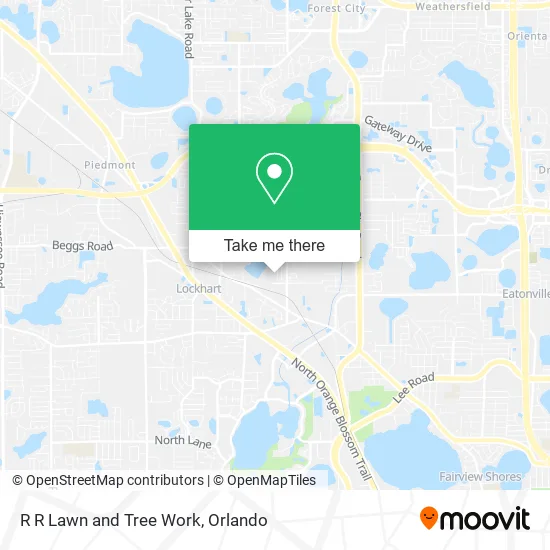 R R Lawn and Tree Work map