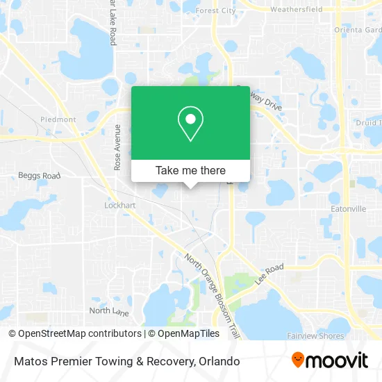 Matos Premier Towing & Recovery map