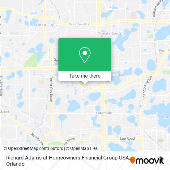 Richard Adams at Homeowners Financial Group USA map