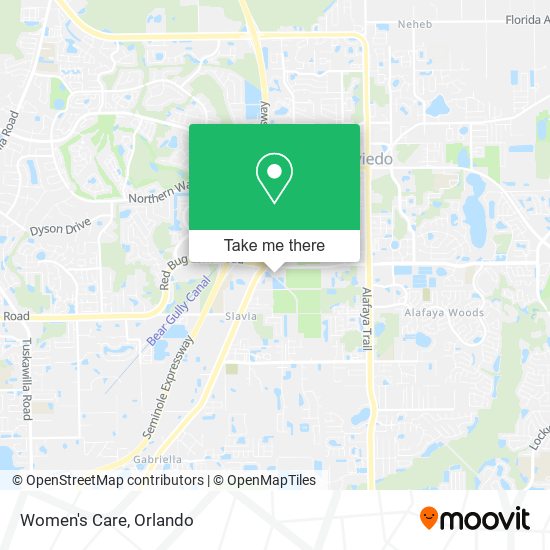 Women's Care map