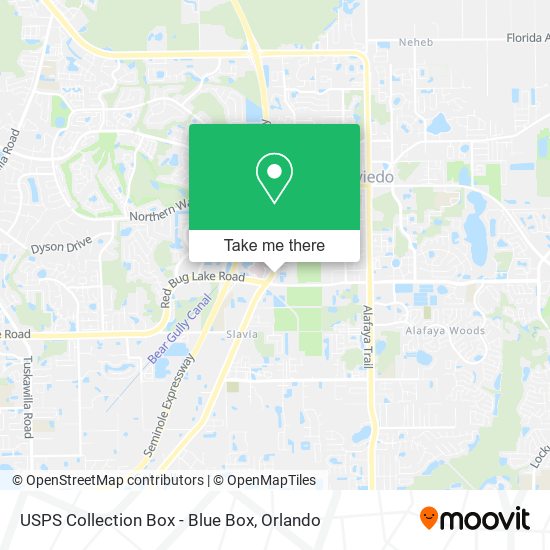 USPS Collection Box - Blue Box map