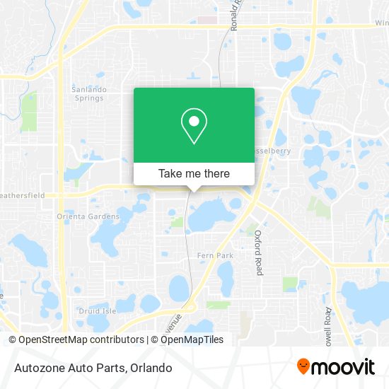 Mapa de Autozone Auto Parts