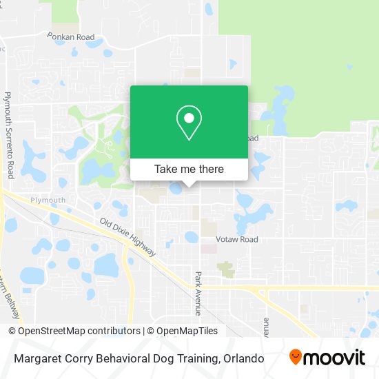 Margaret Corry Behavioral Dog Training map
