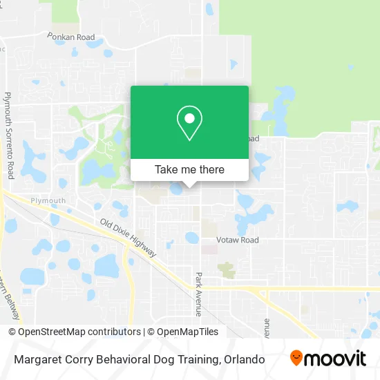 Margaret Corry Behavioral Dog Training map