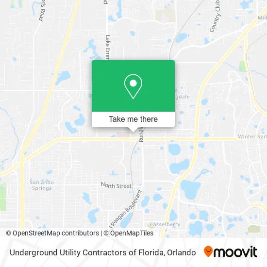 Underground Utility Contractors of Florida map