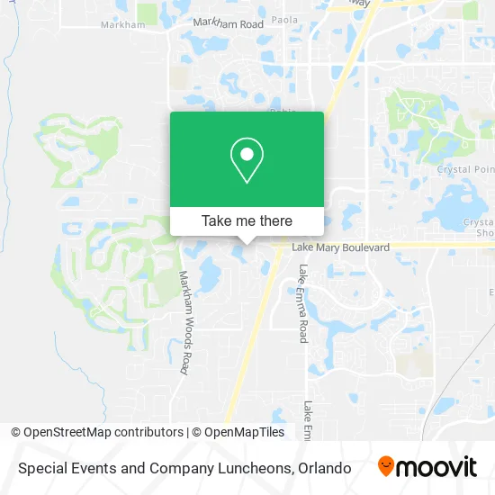 Special Events and Company Luncheons map