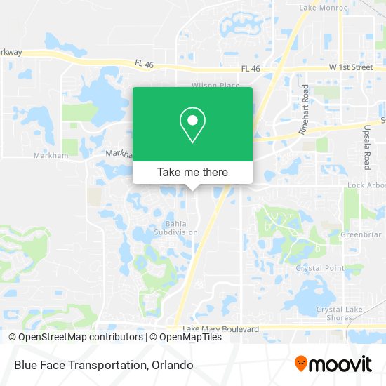 Mapa de Blue Face Transportation
