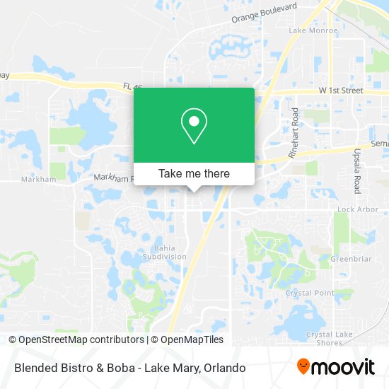 Blended Bistro & Boba - Lake Mary map