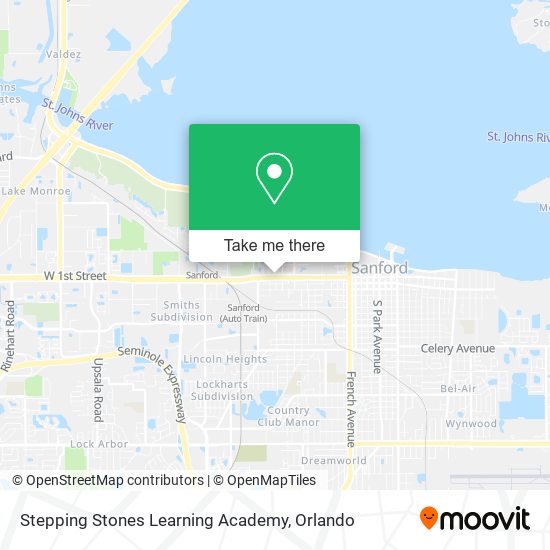 Mapa de Stepping Stones Learning Academy