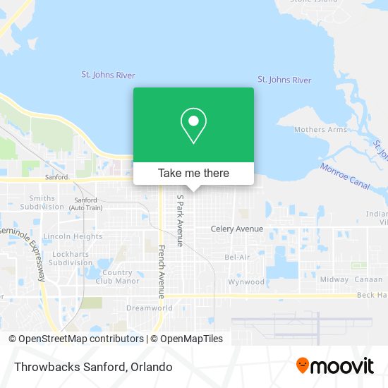 Throwbacks Sanford map