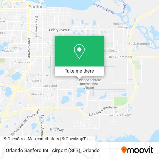 Orlando Sanford Int'l Airport (SFB) map