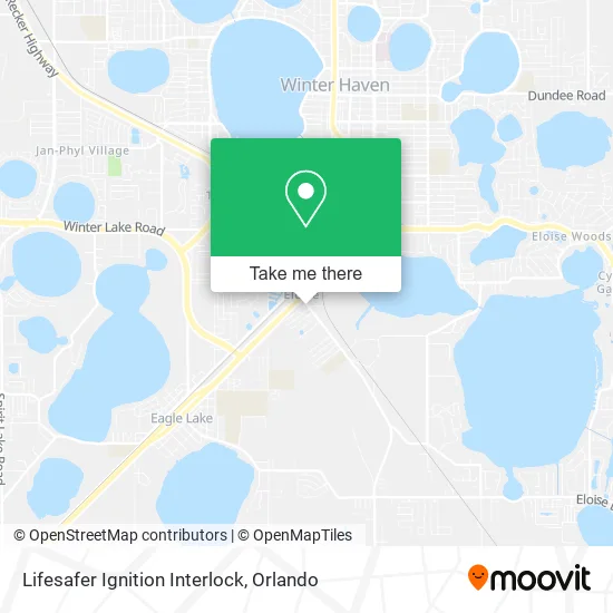 Lifesafer Ignition Interlock map