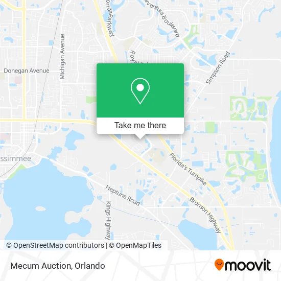 Mecum Auction map