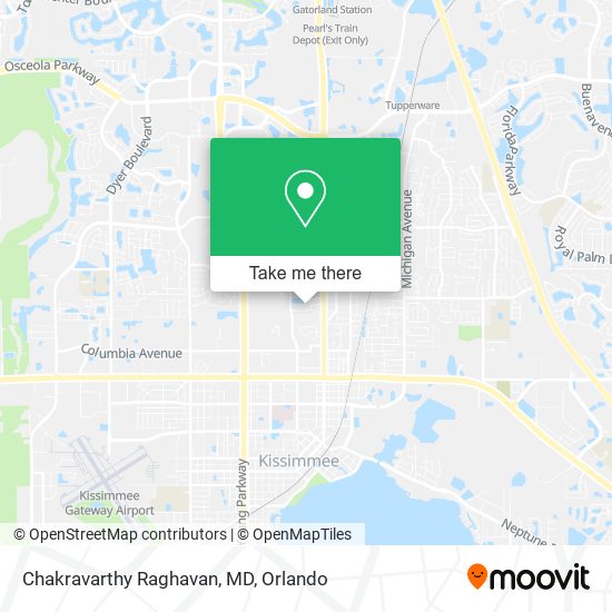 Chakravarthy Raghavan, MD map
