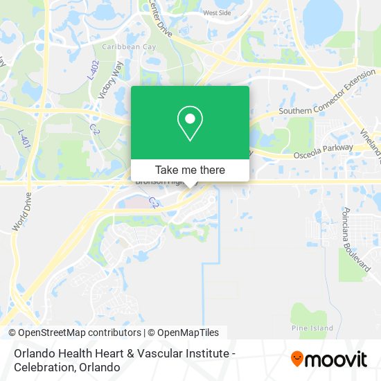 Orlando Health Heart & Vascular Institute - Celebration map