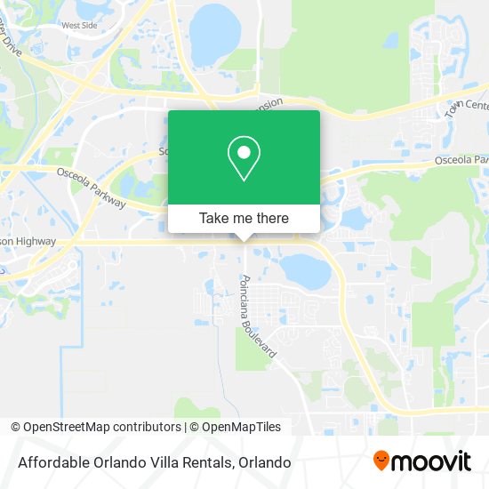 Affordable Orlando Villa Rentals map
