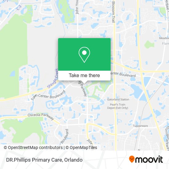 Mapa de DR.Phillips Primary Care