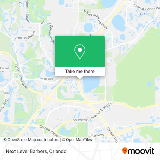 Next Level Barbers map