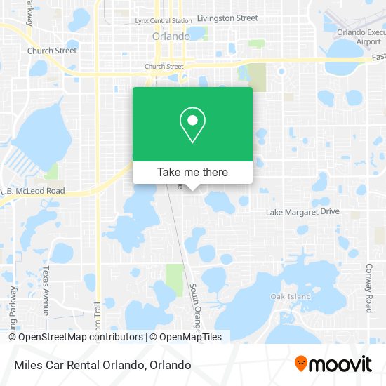 Miles Car Rental Orlando map