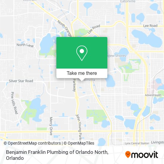 Benjamin Franklin Plumbing of Orlando North map
