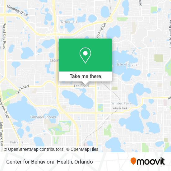 Center for Behavioral Health map