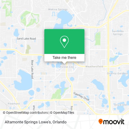 Altamonte Springs Lowe's map