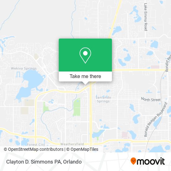 Clayton D. Simmons PA map