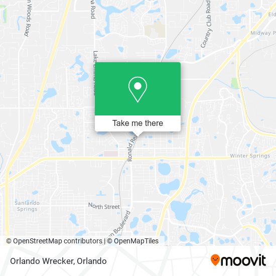 Orlando Wrecker map