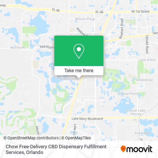 Chow Free-Delivery CBD Dispensary Fulfillment Services map