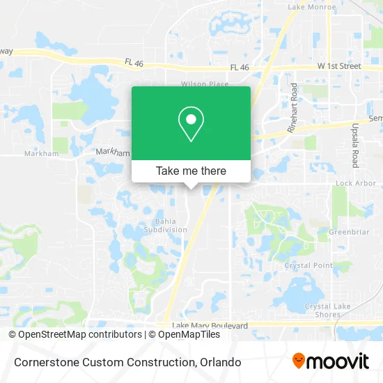 Cornerstone Custom Construction map