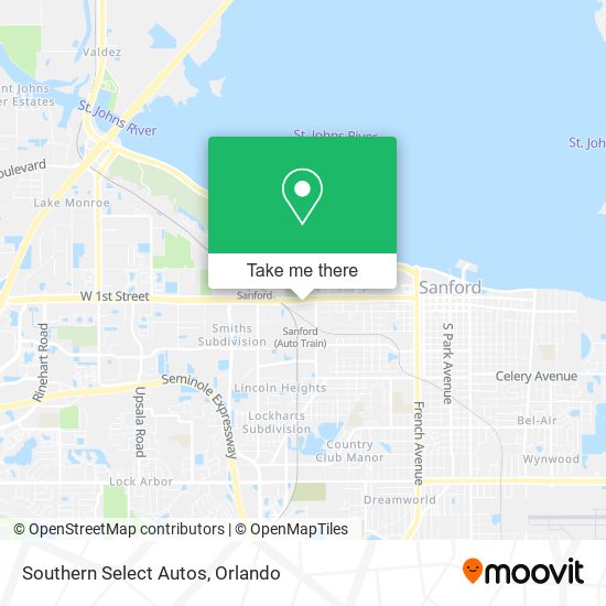 Southern Select Autos map
