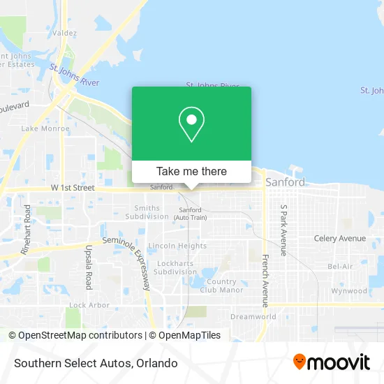 Southern Select Autos map