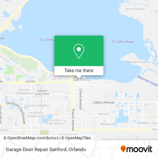 Garage Door Repair Sanford map